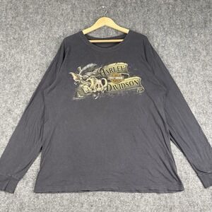 Harley Davidson 2017 Grey Stinger Long Sleeve Shirt Men's XL Boar Medina, Ohio